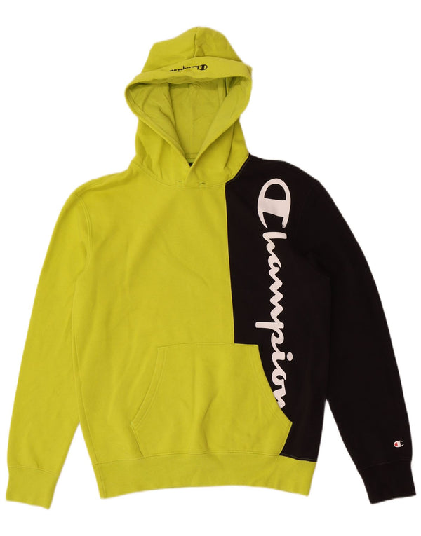 Champion Herre grafisk hættetrøje Jumper Medium Grøn Colourblock Bomuld
