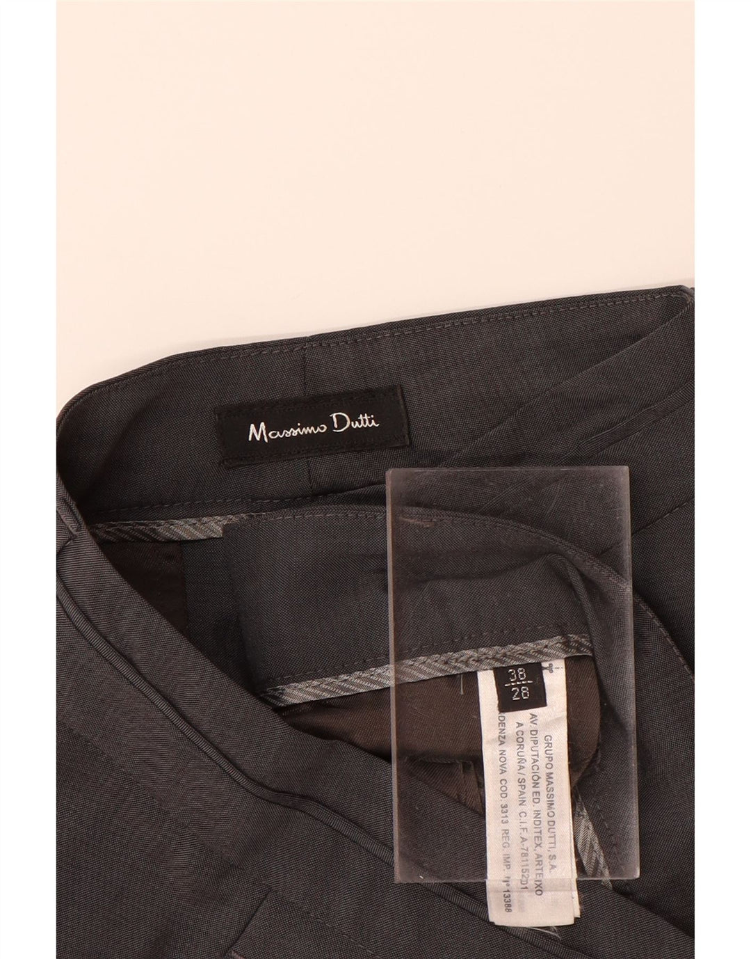 MASSIMO DUTTI Lige jakkesæt til kvinder EU 38 Small W28 L33 Grå Uld