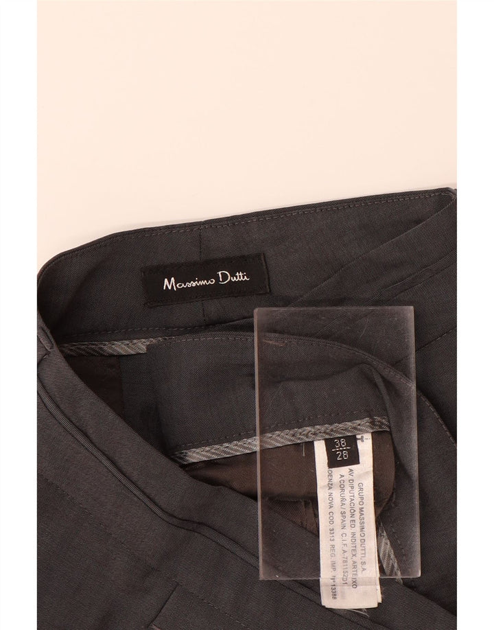 MASSIMO DUTTI Lige jakkesæt til kvinder EU 38 Small W28 L33 Grå Uld