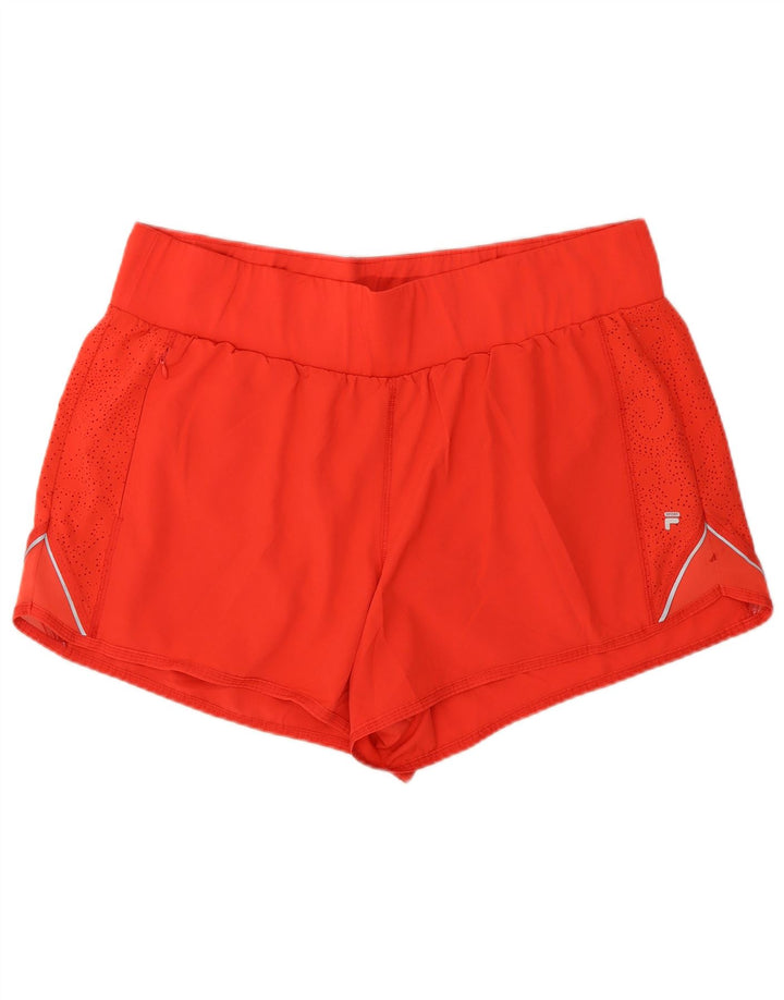 FILA Womens Sport Shorts UK 20 2XL  Orange Polyester