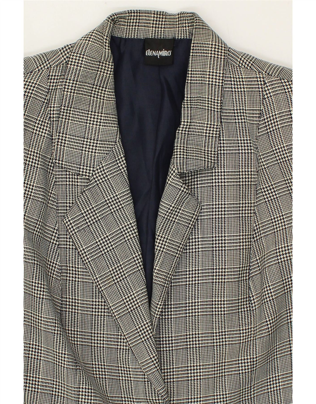 ELENA MIRO Womens 2 Button Blazer Jacket UK 14 Medium Navy Blue Vintage ELENA MIRO and Second-Hand ELENA MIRO from Messina Hembry 