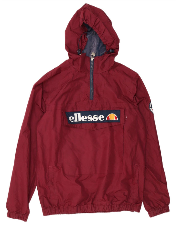 ELLESSE Regnjakke med hætte til mænd, UK 38 Medium Maroon