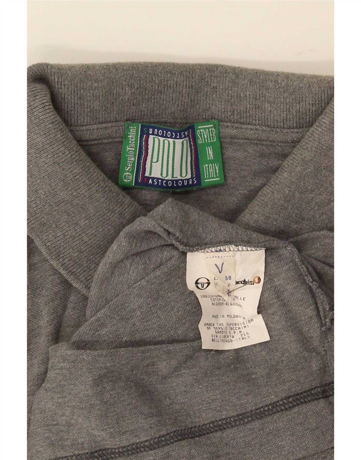 Sergio Tacchini Herre poloshirt IT 50 Medium Grå Bomuld