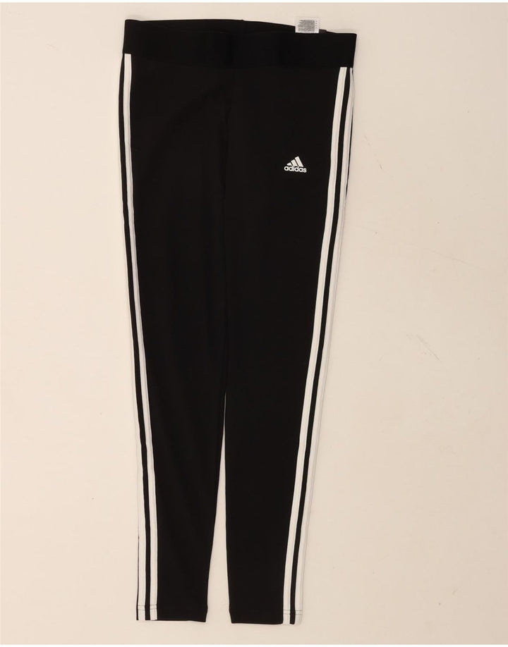 Adidas Dame Leggings UK 12/14 Medium Sort Bomuld