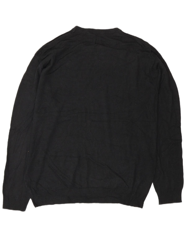 Pierre Cardin Herre rund hals sweater 4XL sort akryl