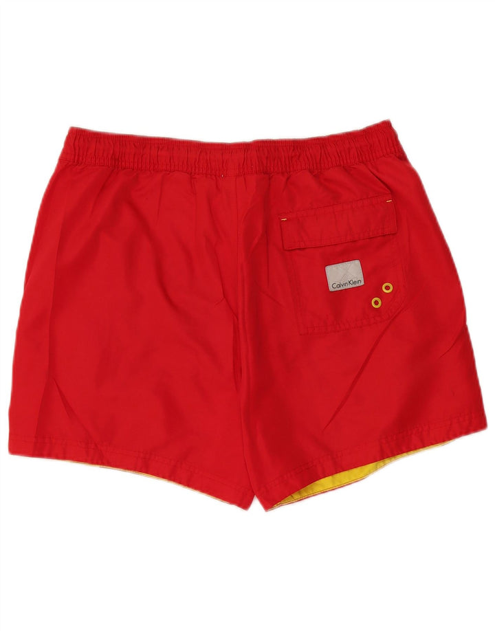 CALVIN KLEIN Herre Espana Grafiske svømmeshorts Medium Rød Colourblock