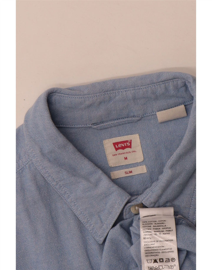 Levi's Herre Slim Shirt Medium Blue Bomuld