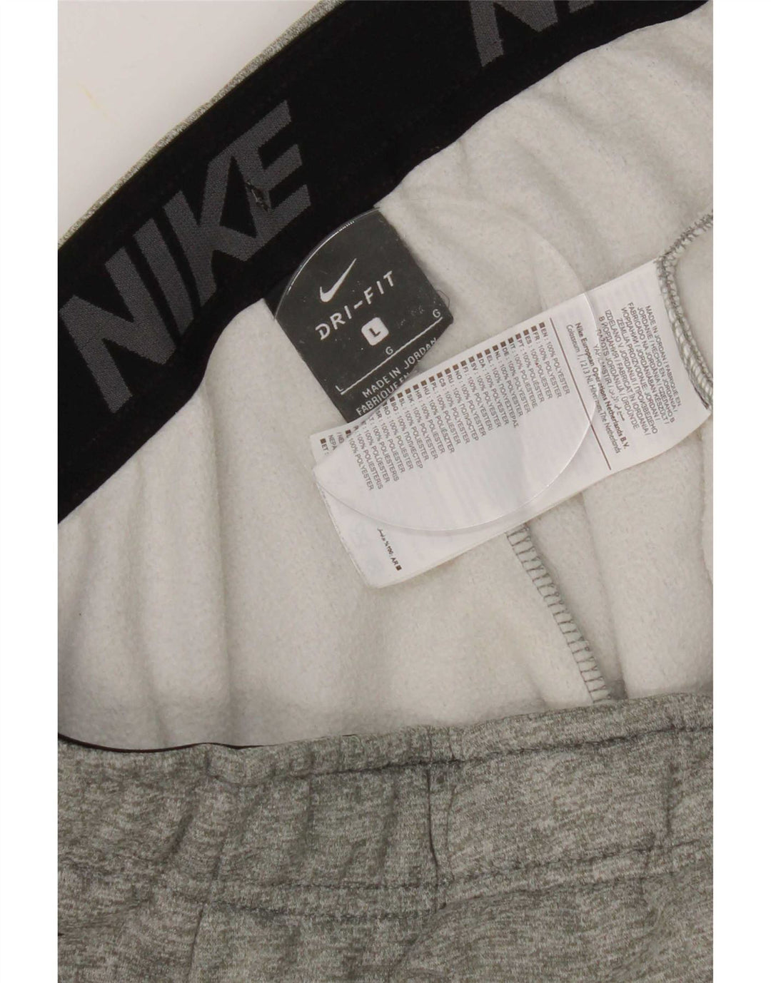 Nike Herre Dri Fit træningsdragt Bukser Joggers Large Grå Polyester