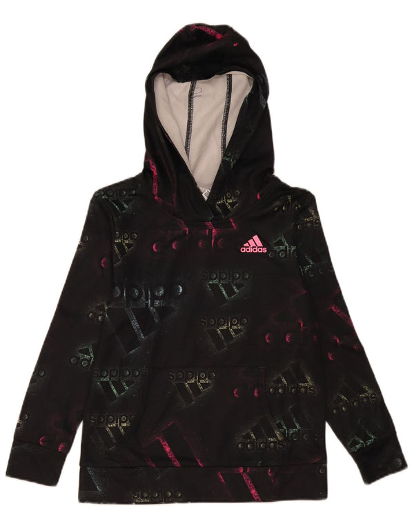 Adidas Graphic Hoodie Jumper til piger 10-11 år Medium Sort Polyester