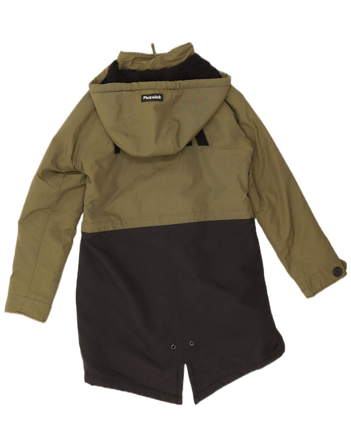 Pickwick Oversized Parkajakke med hætte til kvinder DK 10 Small Green Colourblock