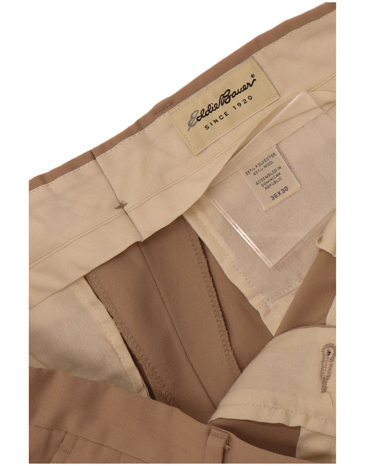Eddie Bauer Herre Pegged Chino Bukser W36 L30 Beige Polyester