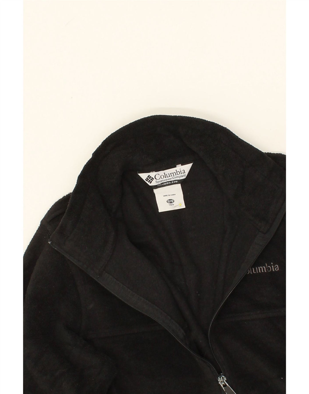 COLUMBIA Boys Fleece Jacket 10-11 Years Black Polyester Vintage Columbia and Second-Hand Columbia from Messina Hembry 