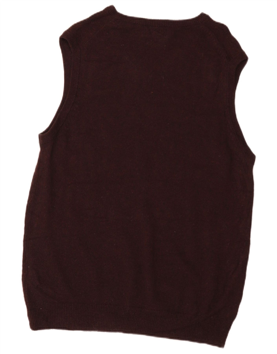 Marks & Spencer Herre Regular Fit Vest Tank Top Medium Bourgogne Lammeuld