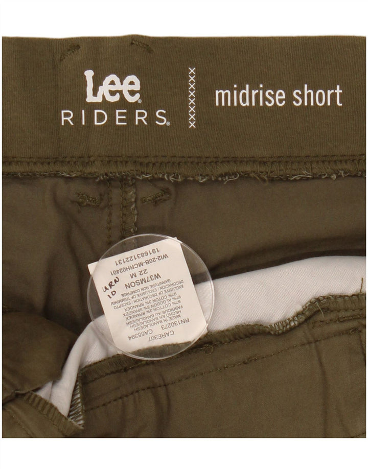 LEE dameryttere mellemhøje chinoshorts US 22 3XL W44 Khaki Bomuld