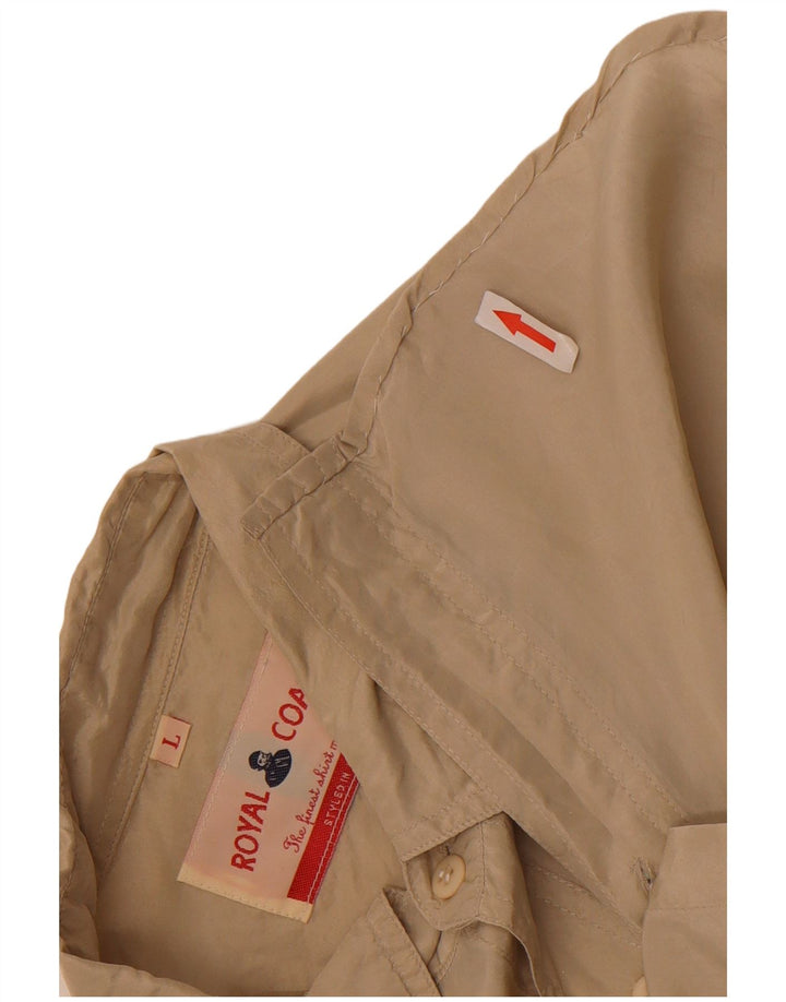 Royal Coast Herreskjorte Stor Beige Silke