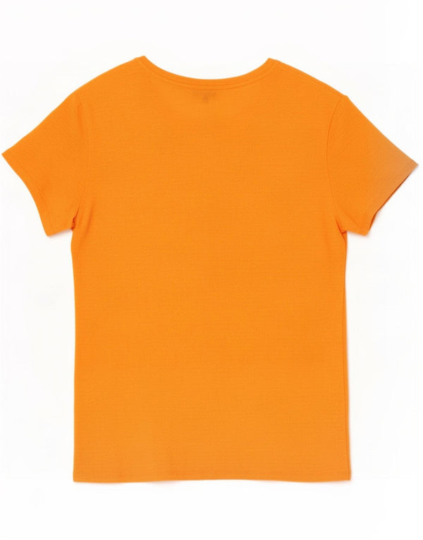 Massimo Dutti Dame T-Shirt Top UK 14 Medium Orange
