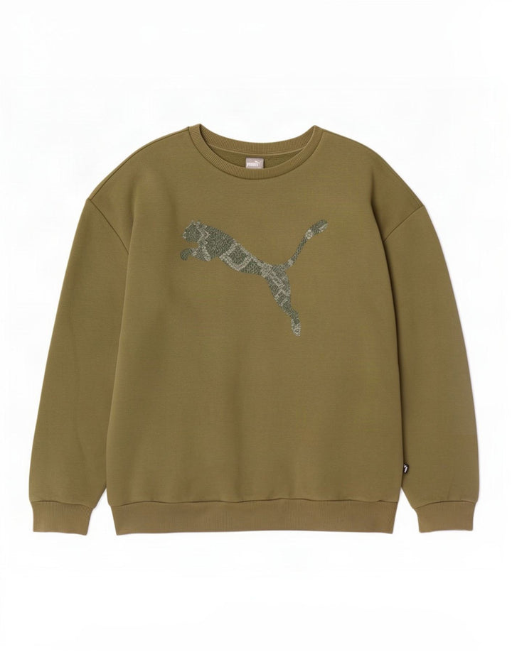 Puma Herre Grafisk Sweatshirt Jumper XL Khaki Bomuld