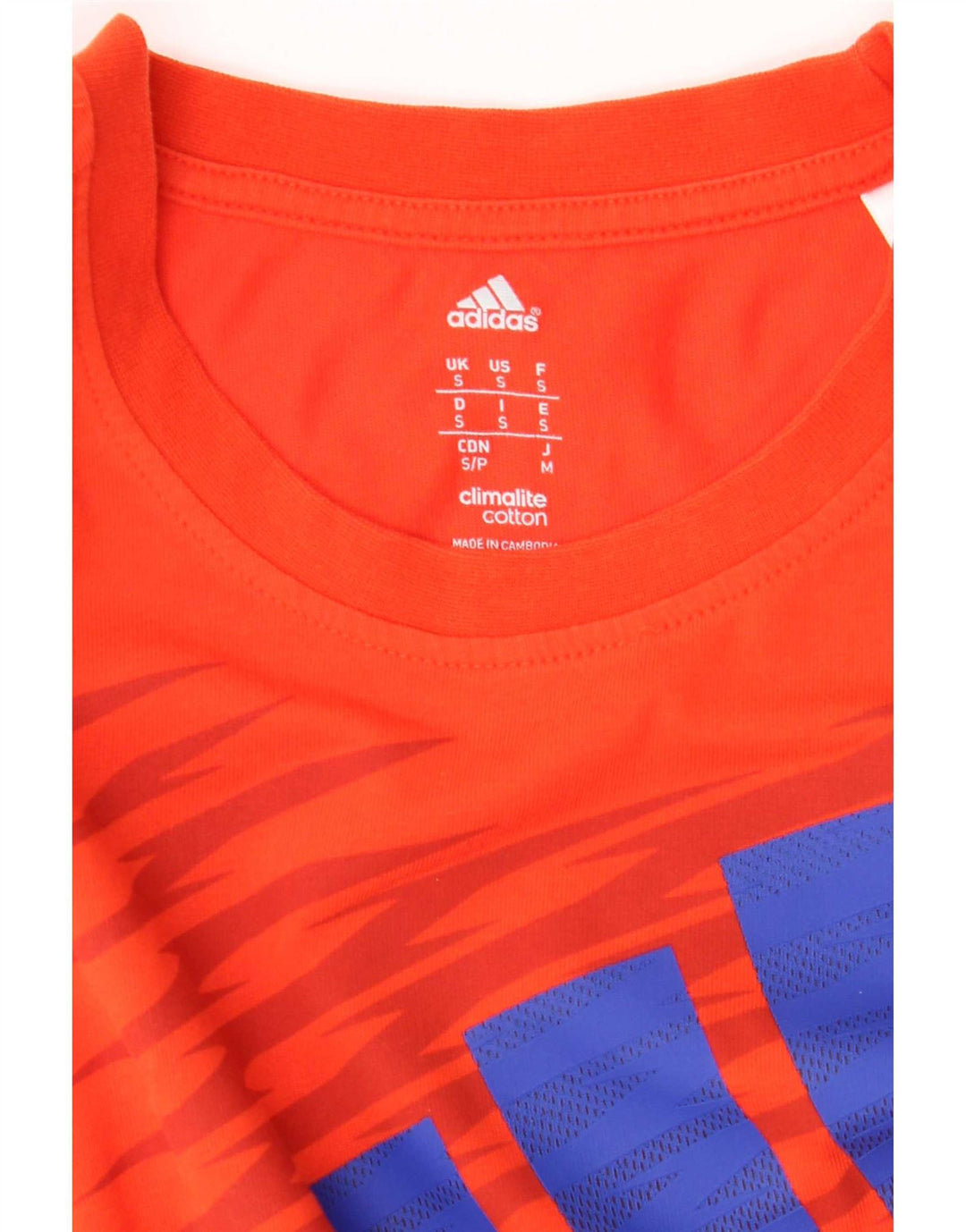 Adidas Herre Climalite grafisk T-shirt top lille orange bomuld