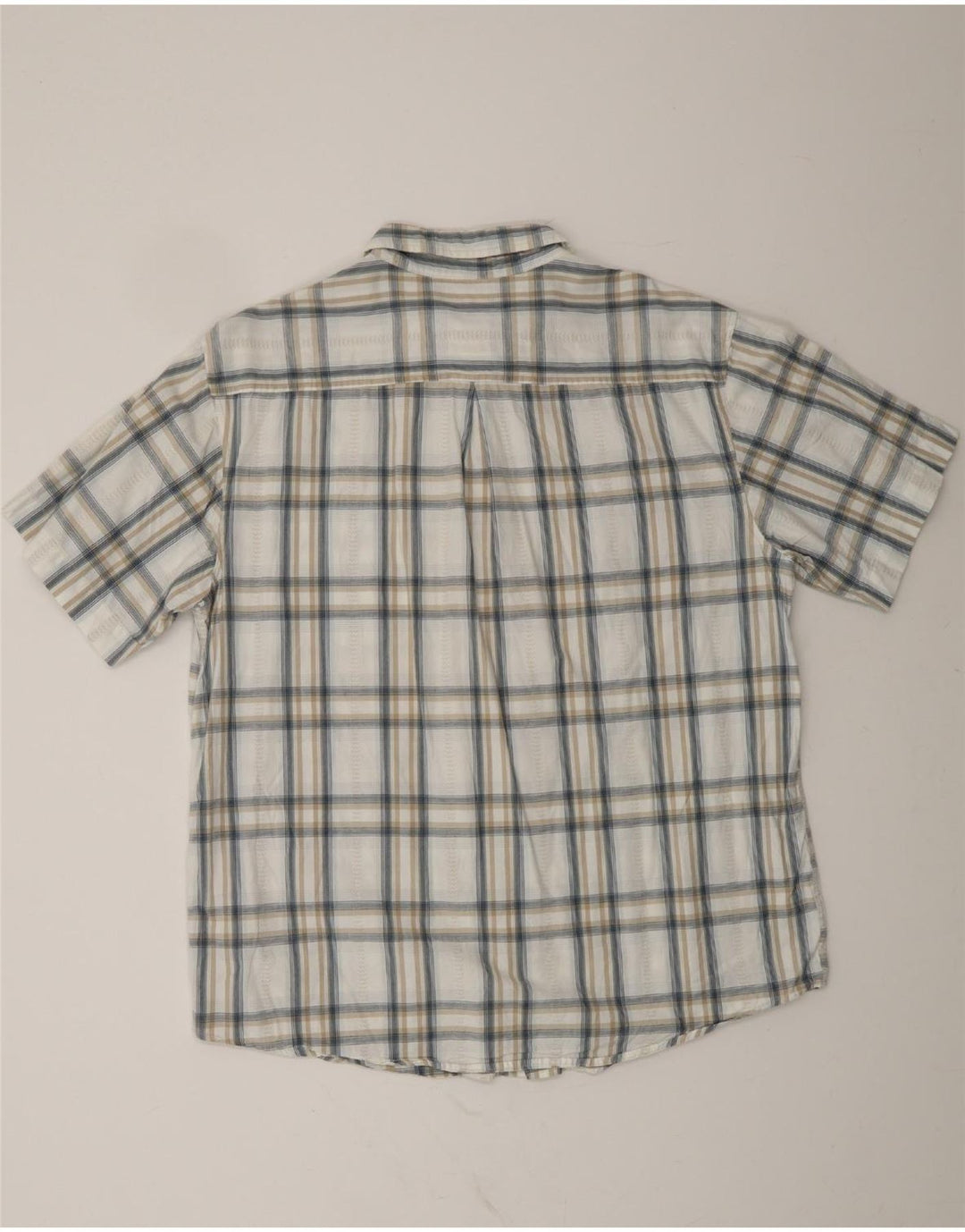 WRANGLER Mens Short Sleeve Shirt XL White Plaid Cotton Vintage Wrangler and Second-Hand Wrangler from Messina Hembry 