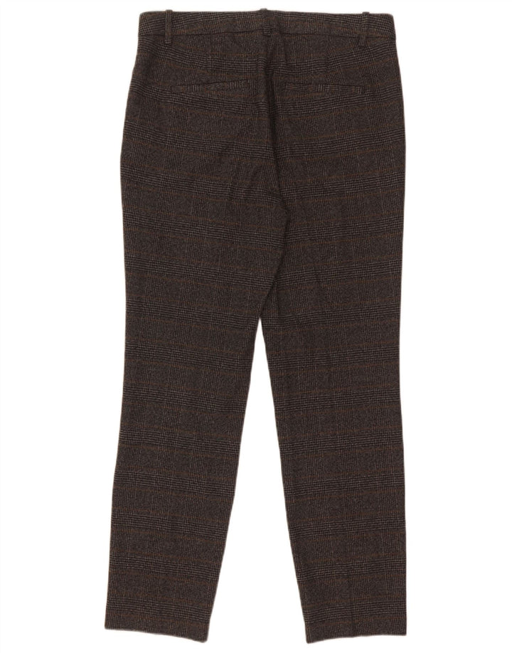 Zara Slim Chino Bukser Medium W28 L27 Grå Houndstooth Polyester