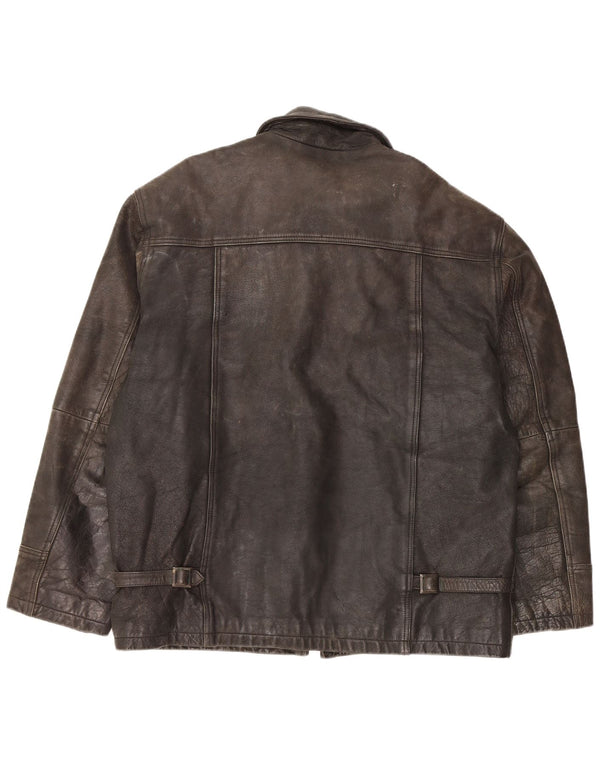 Tauri Herre Læderjakke UK 42 XL Sort Læder