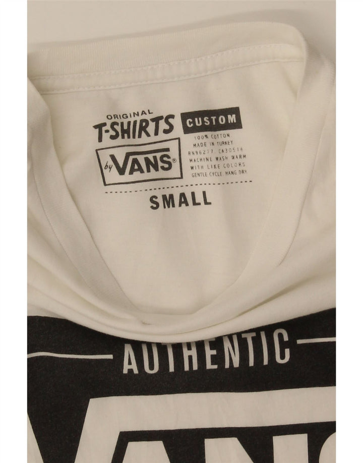 Vans Herre Custom Fit grafisk T-shirt top lille hvid bomuld