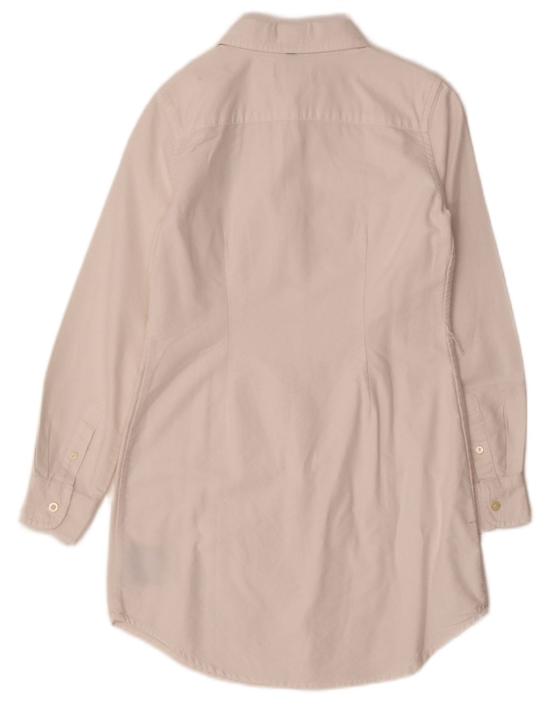 RALPH LAUREN Pige Skjortekjole 7-8 År Hvid Bomuld