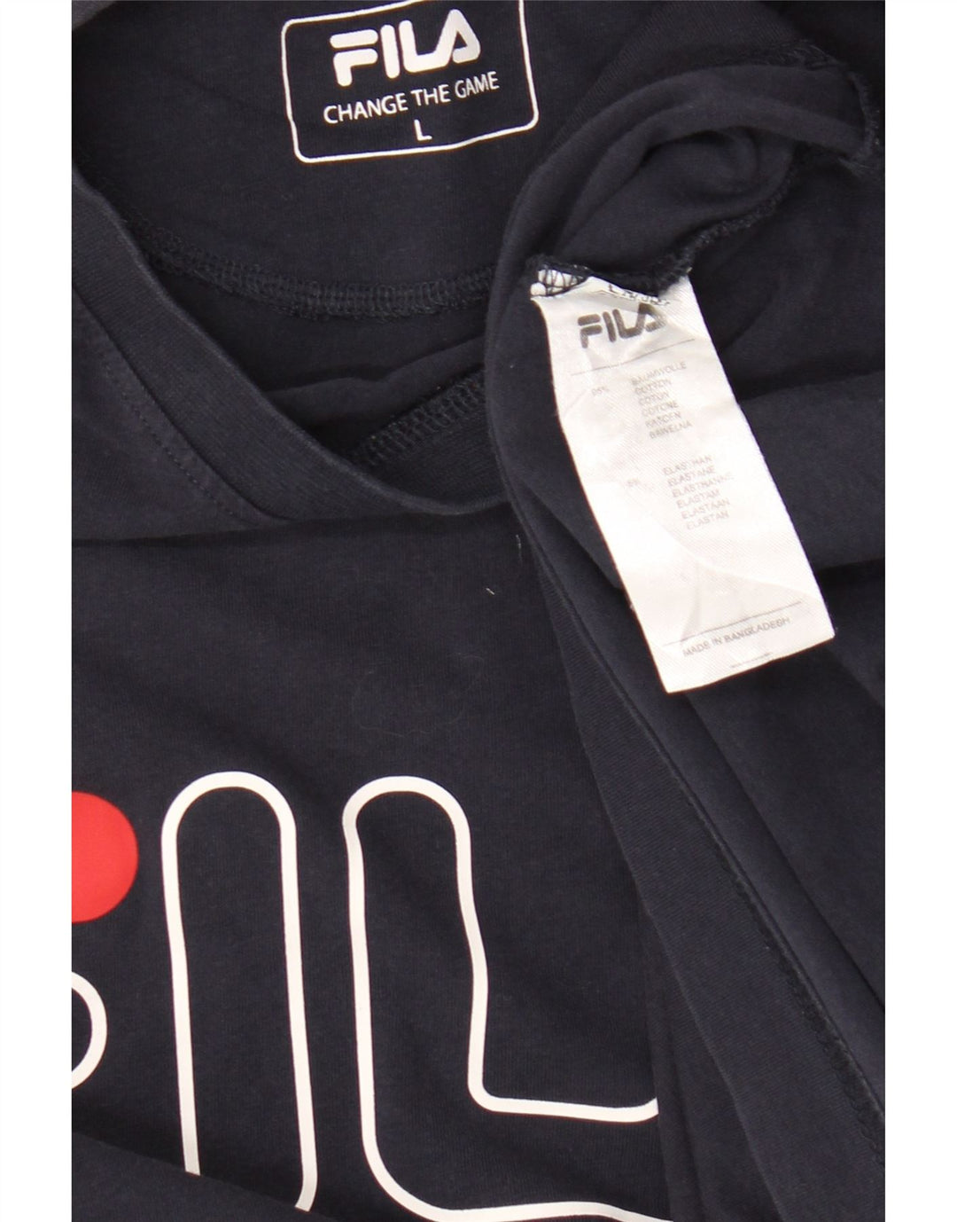 Fila Herre grafisk T-shirt Top Stor marineblå bomuld
