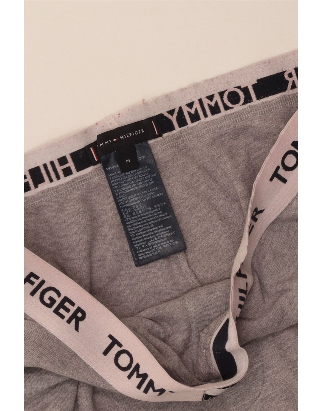 Tommy Hilfiger Herre grafiske sportsshorts mellemgrå bomuld