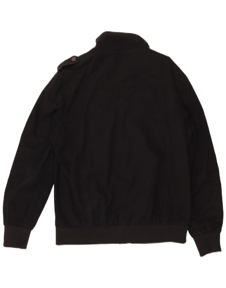 WENVEN Herre Utility Jacket UK 40 Large Black Cotton