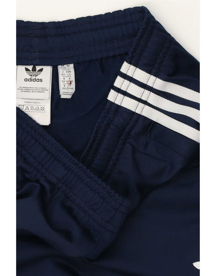 Adidas Drenge Træningsdragt Bukser Joggers 13-14 År Marineblå Polyester