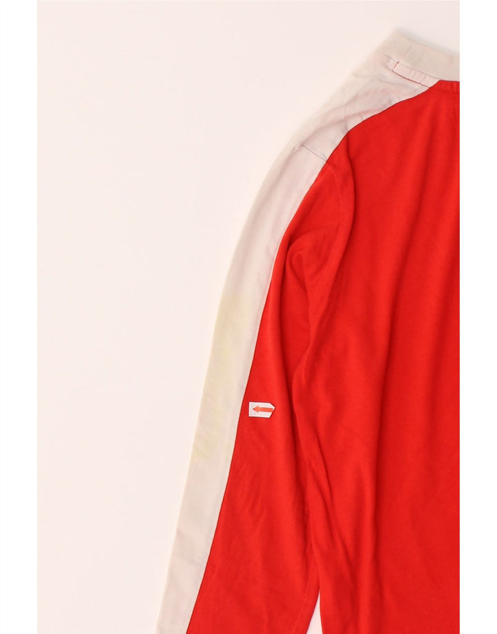 PUMA Boys Graphic Top Long Sleeve 7-8 Years Red Colourblock Cotton Vintage Puma and Second-Hand Puma from Messina Hembry 