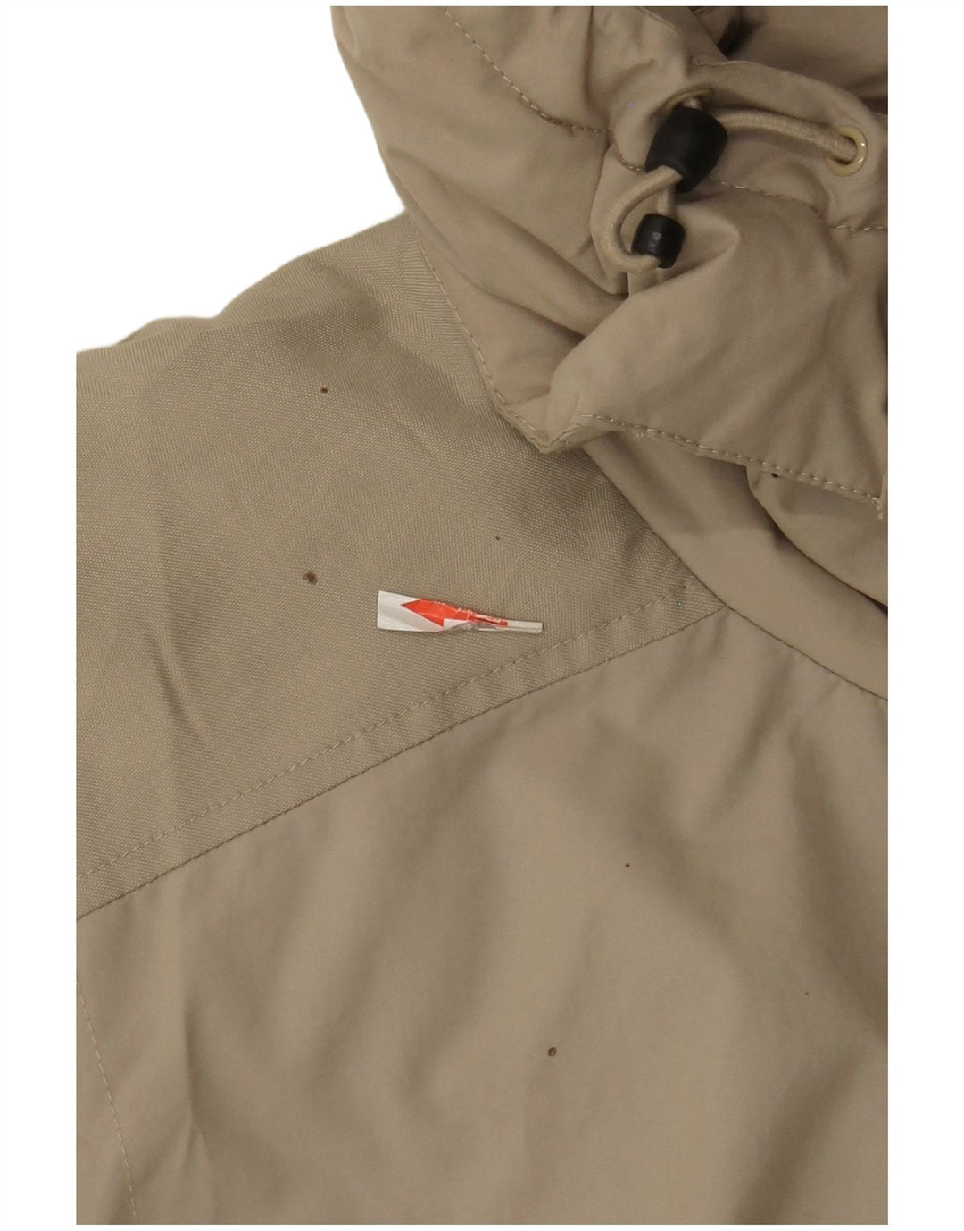 Nike vindjakke med hætte til mænd UK 42/44 Stor beige polyester
