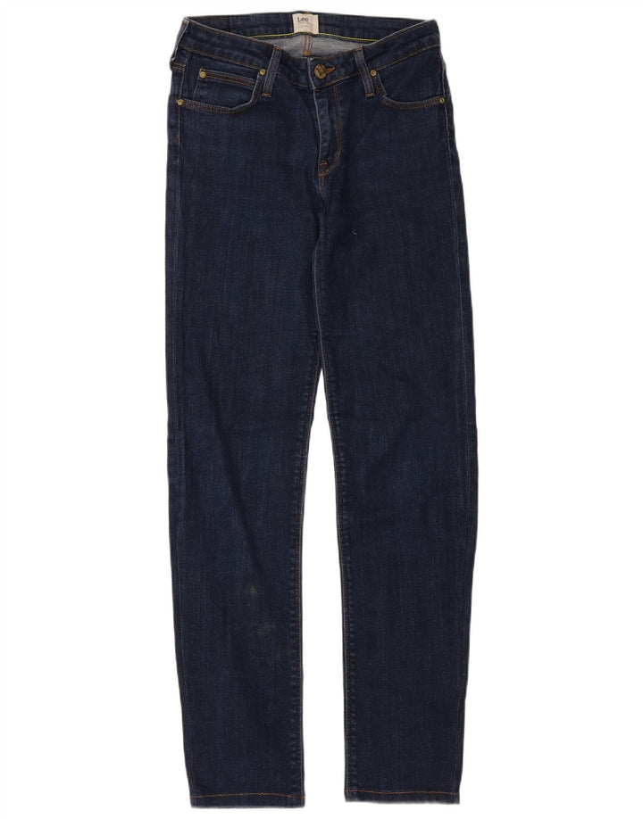 Lee Dame Marion Straight Jeans W27 L33 Marineblå Bomuld