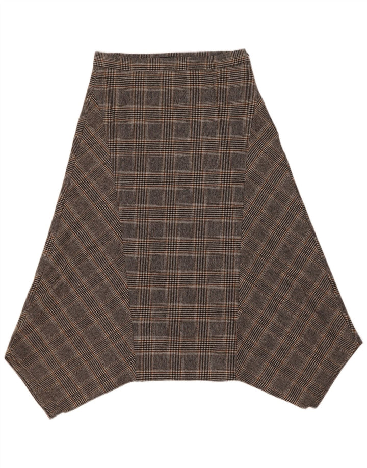 Massimo Dutti Dame asymmetrisk nederdel EU 40 Medium W30 Grå ternet uld