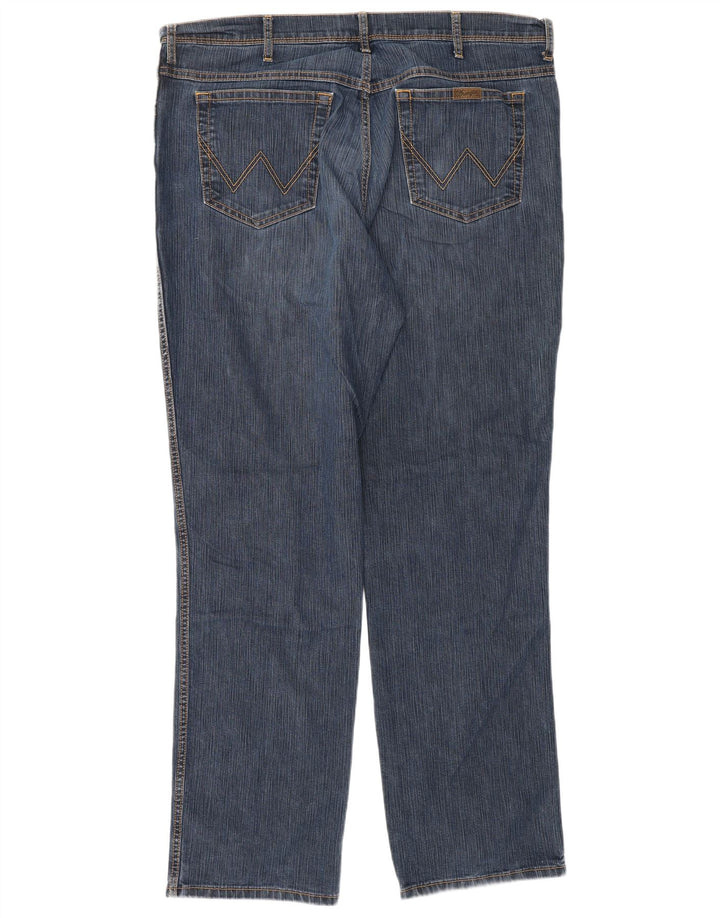 WRANGLER Herre Regular Fit Straight Jeans W40 L34 Blå Bomuld