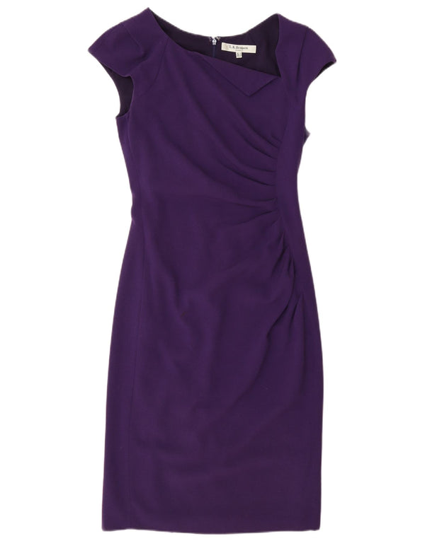 L.K. Bennett Womens Sheath Dress UK 8 Small Purple Polyester