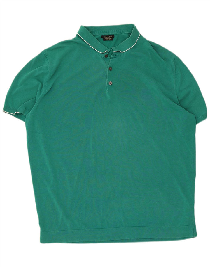 Massimo Dutti Herre Polo Shirt 2XL Grøn Bomuld