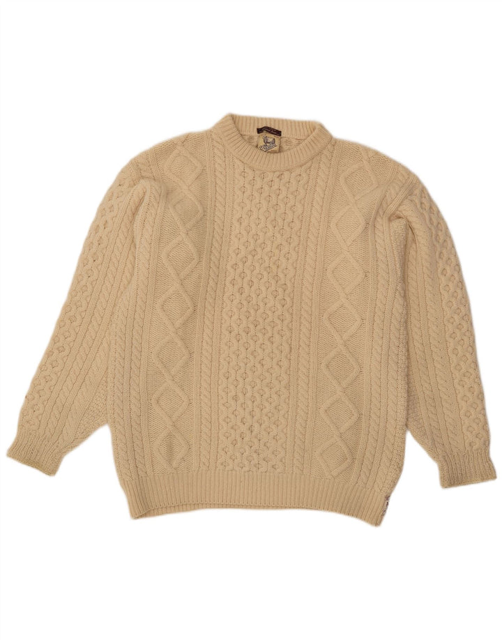 REPLAY Herre sweater med rund hals XL Off White Uld