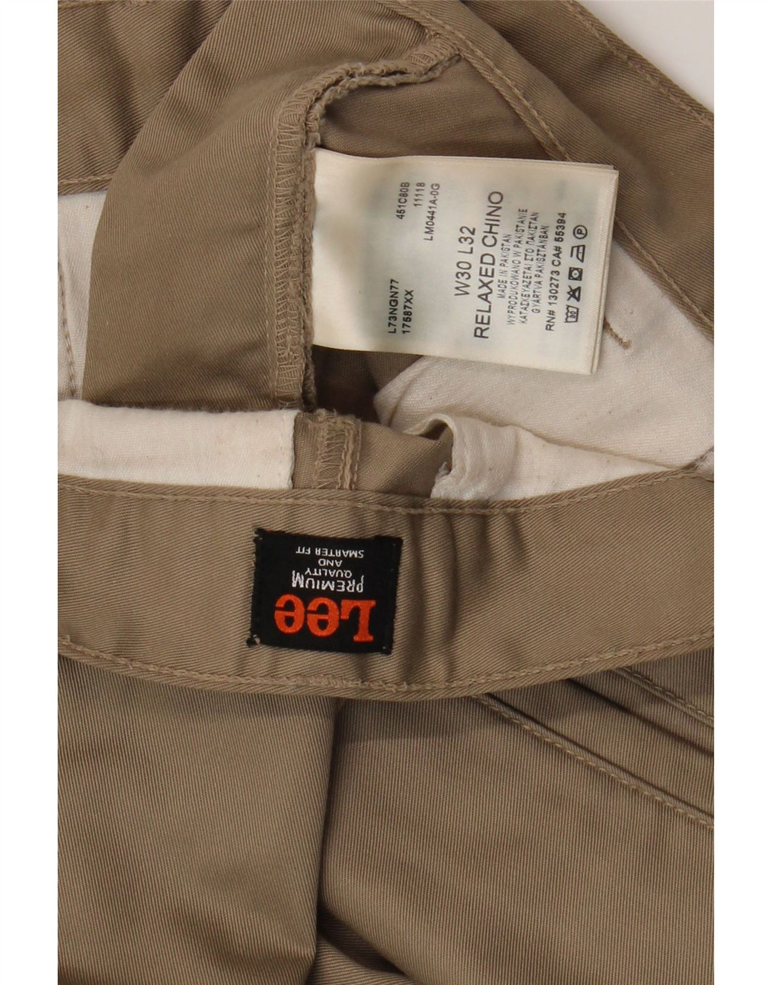 LEE Herre Relaxed Fit Chino Bukser W30 L28 Beige Bomuld
