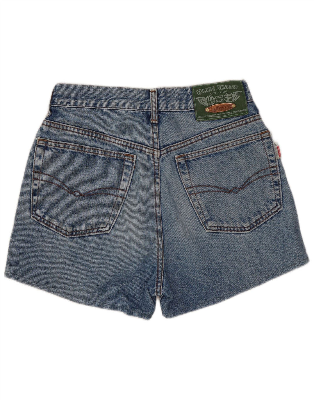 Carrera Dame højtaljede denimshorts IT 44 Medium W26 Blå Bomuld