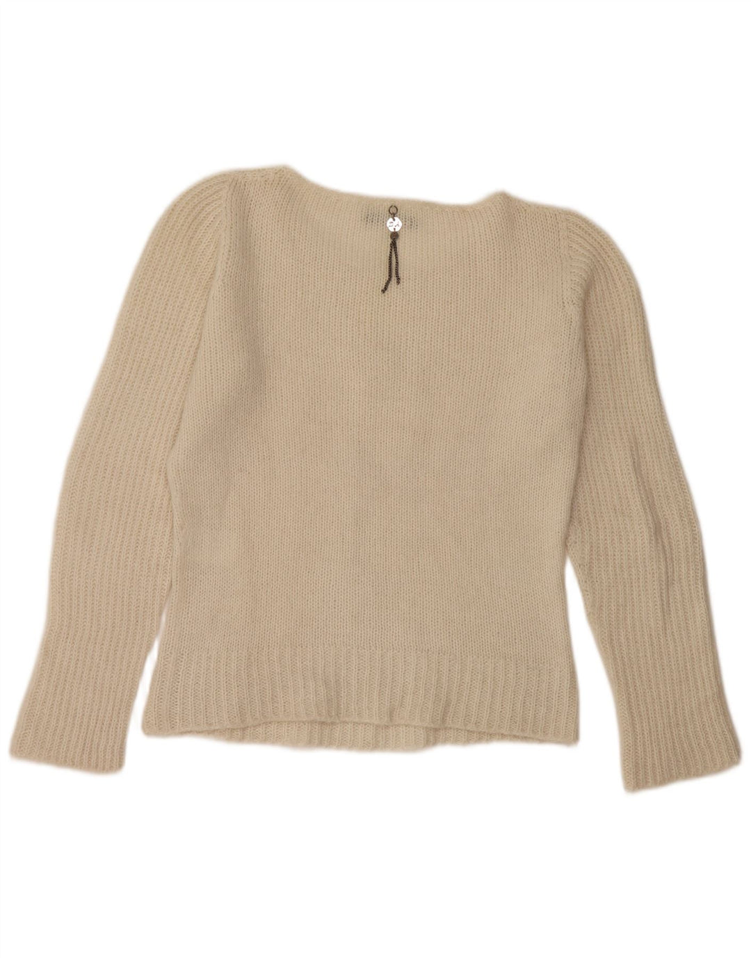 Daniele Alessandrini Dame Boat Neck Jumper Sweater IT 44 Medium White