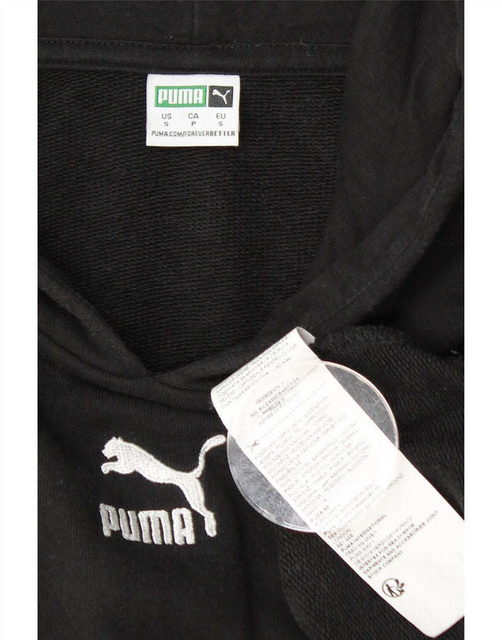 Puma Dame Grafisk Oversized Hoodie Jumper UK 10 Small Black Bomuld