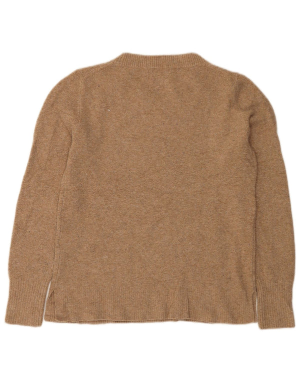 J. Crew Dame Boat Neck Jumper Sweater UK 8 Small Beige Acryl