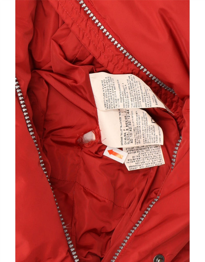 MAX MARA Dame Weekend Polstret Jakke UK 12 Medium Rød Polyamid Vinter