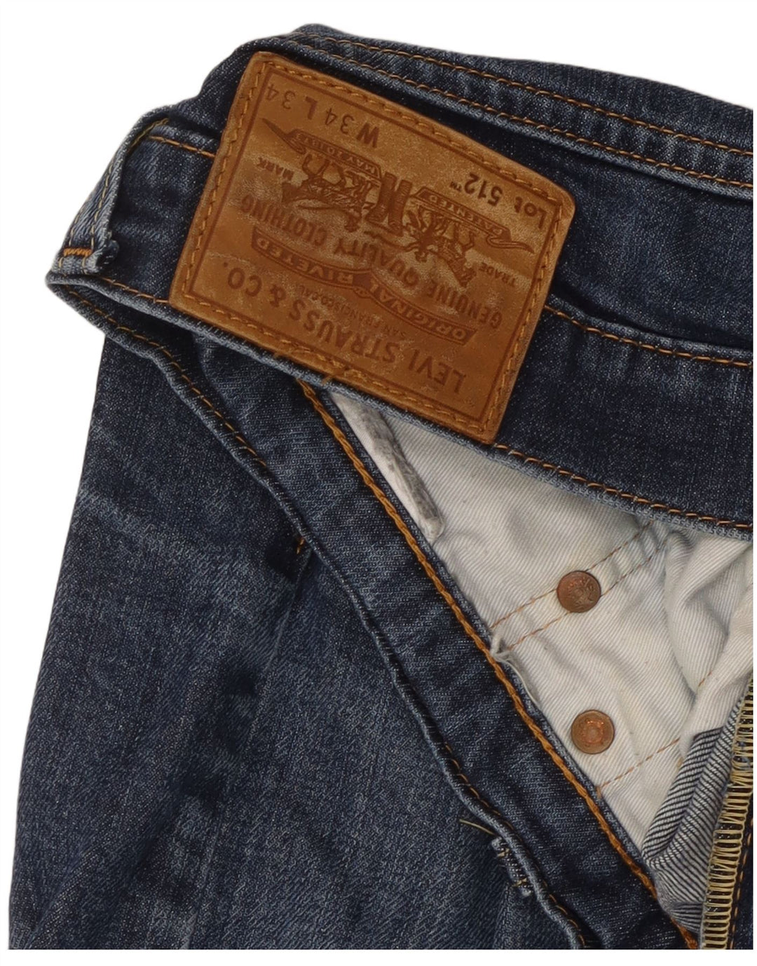 Levi's Herre 512 Slim Tapered Jeans W34 L28 Navy Blue