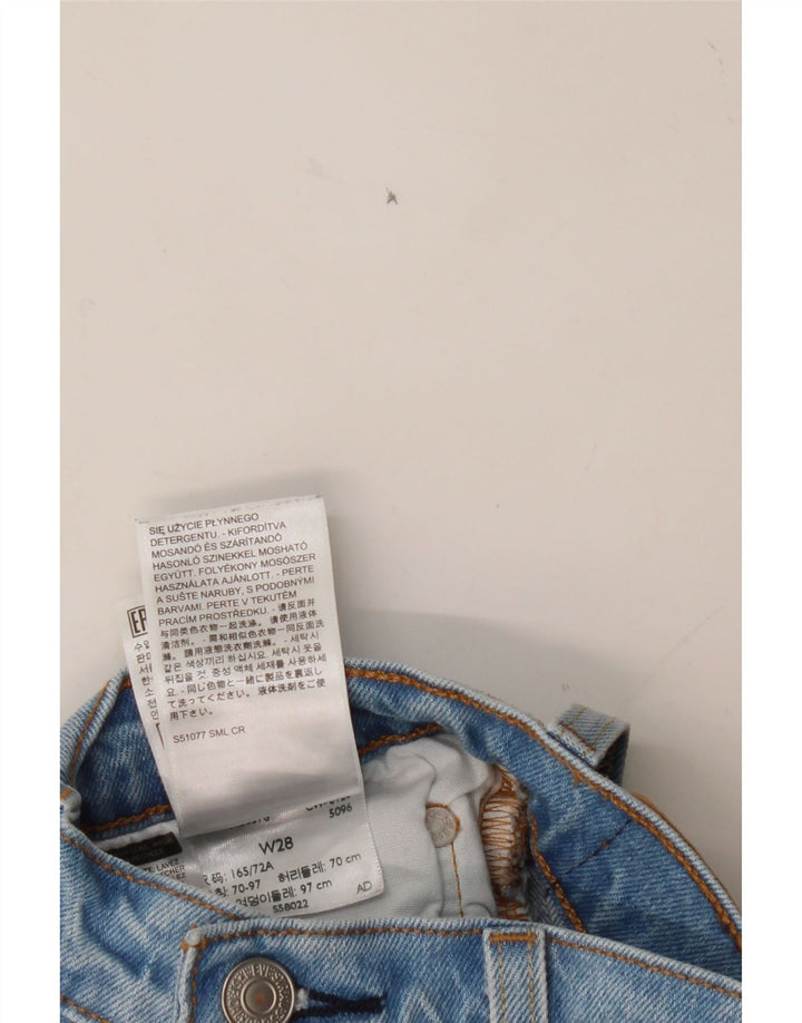 LEVI'S Womens 501 Acid Wash Denim Shorts W28 Medium  Blue Cotton Vintage Levi's and Second-Hand Levi's from Messina Hembry 