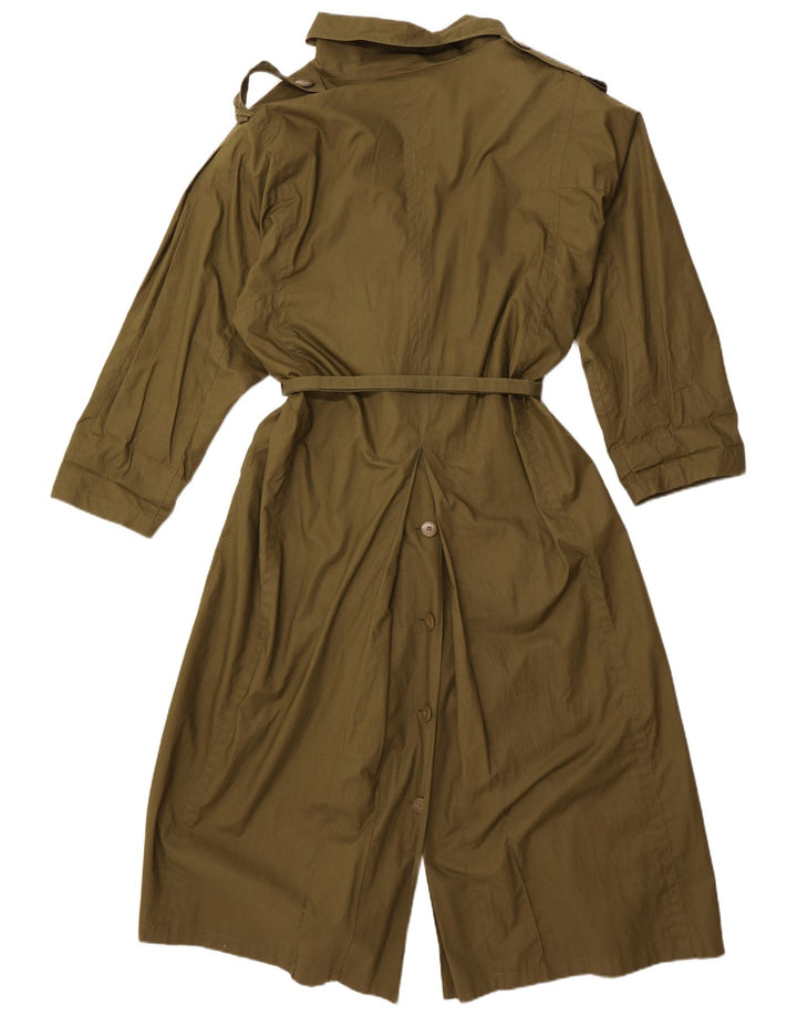VINTAGE Trench Coat til kvinder EU 40 Medium Khaki Bomuld