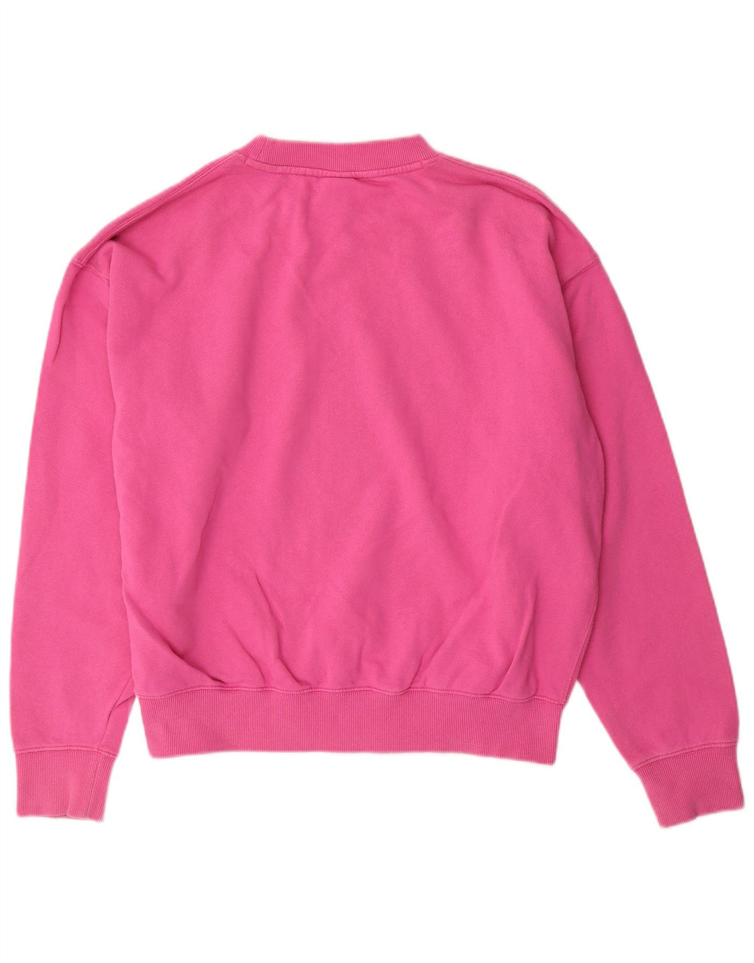 SUPERDRY Womens Oversized Sweatshirt Jumper UK 14 Large Pink Bomuld