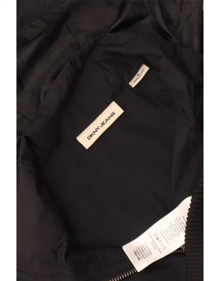 Dkny Dame Hooded Bomber Jacket UK 14 Medium Sort Nylon